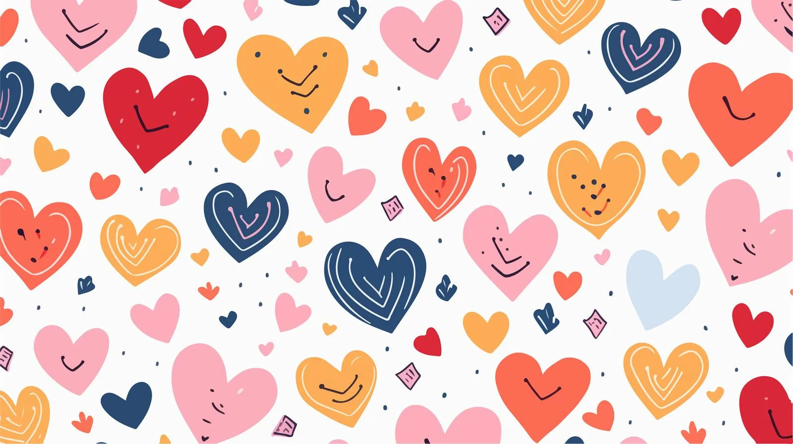 Heart Shapes Seamless Pattern — free download from Dotvec