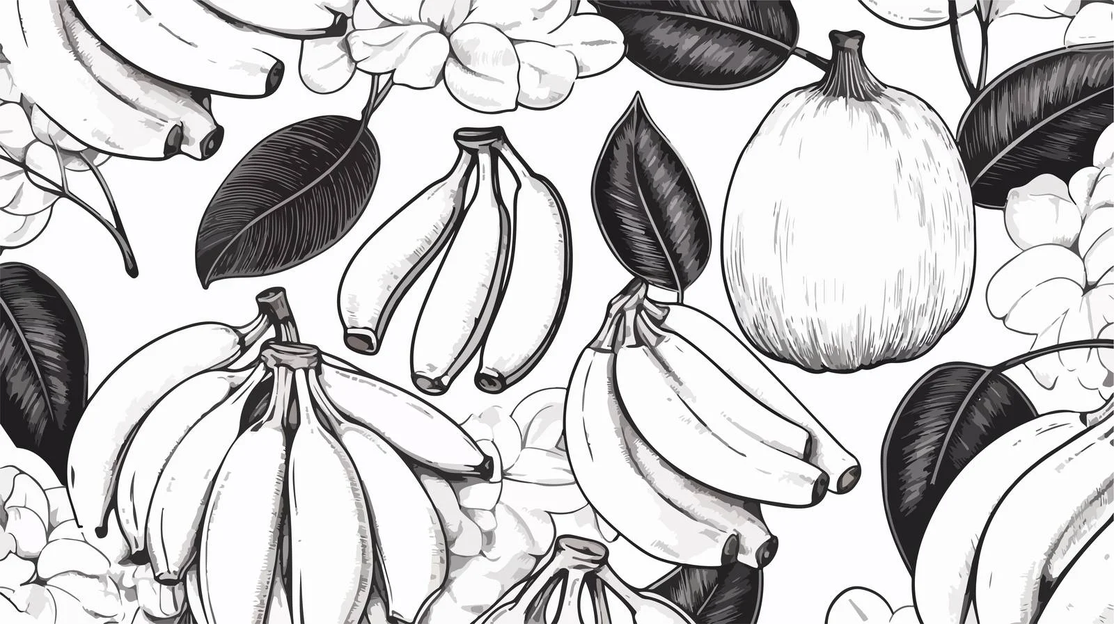 Artistic Banana Pattern in Seamless Design — free download from Dotvec