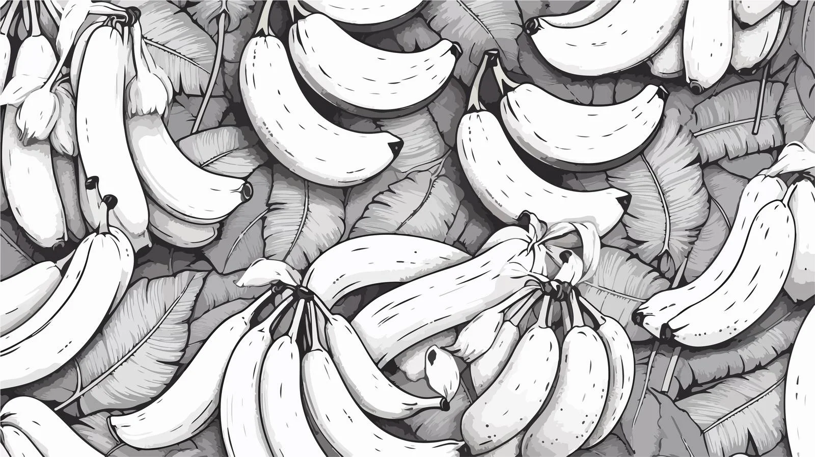 Exquisite Hand-Drawn Banana Pattern Design — free download from Dotvec