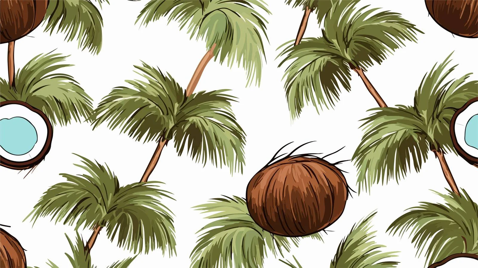 Tropical Palm Trees Seamless Pattern — free download from Dotvec