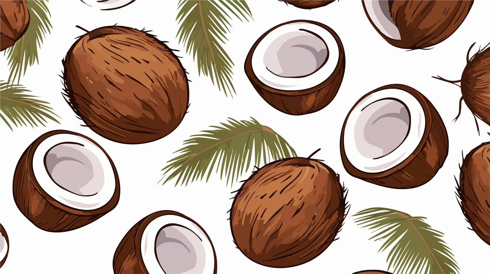 Hand-drawn Palm Tree Seamless Pattern — free download from Dotvec