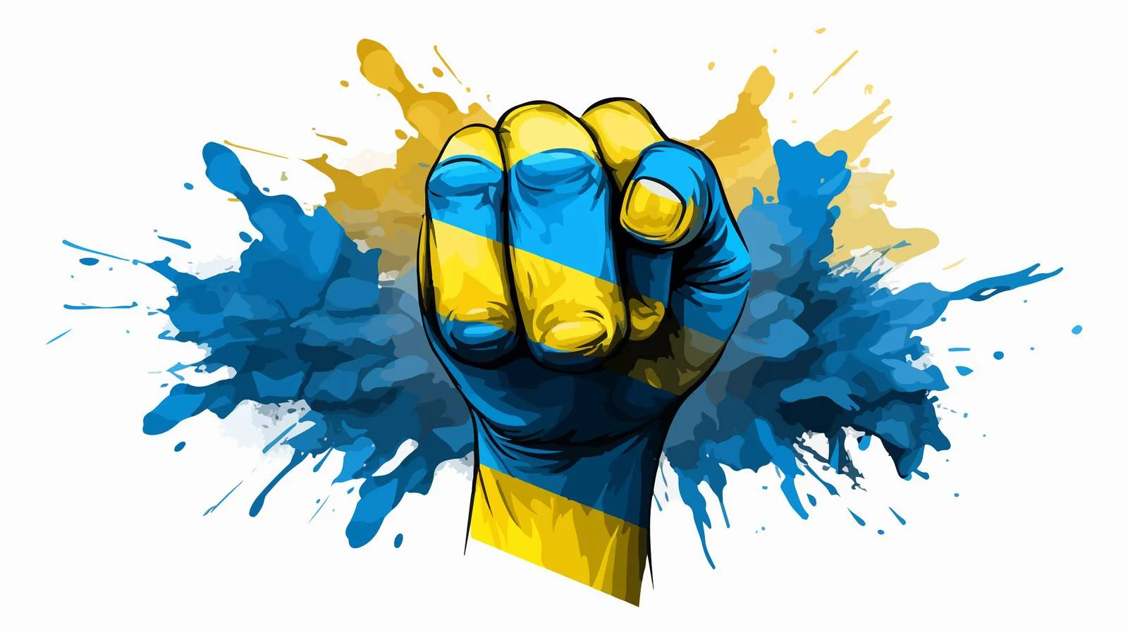 Symbolic Ukrainian Fist Image — free download from Dotvec
