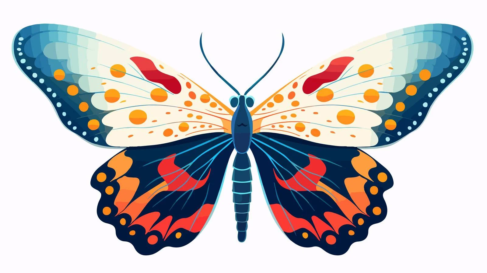 Elegantly Hand-Drawn Brilliant Butterfly Beauty — free download from Dotvec