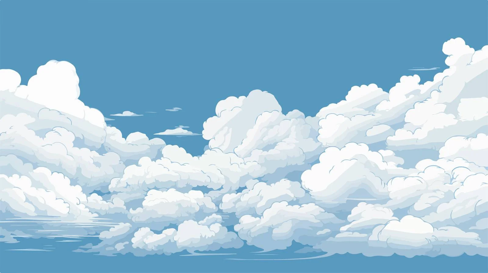 Serene Sky with Delicate Hand-drawn Clouds — free download from Dotvec