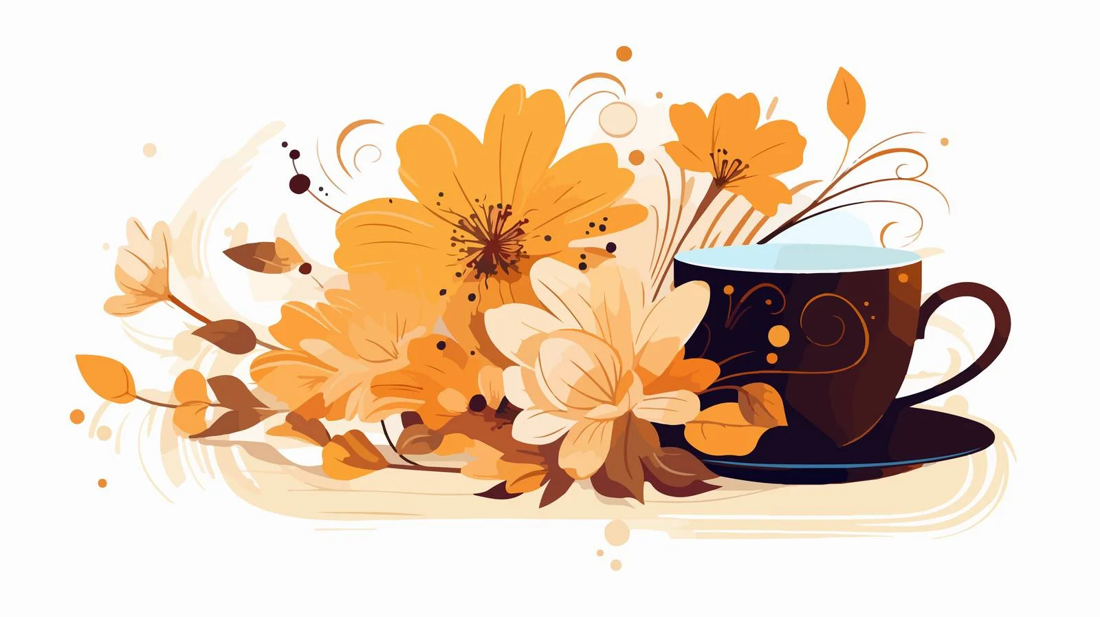 Elegant Hand-Drawn Morning Arrangement — free download from Dotvec