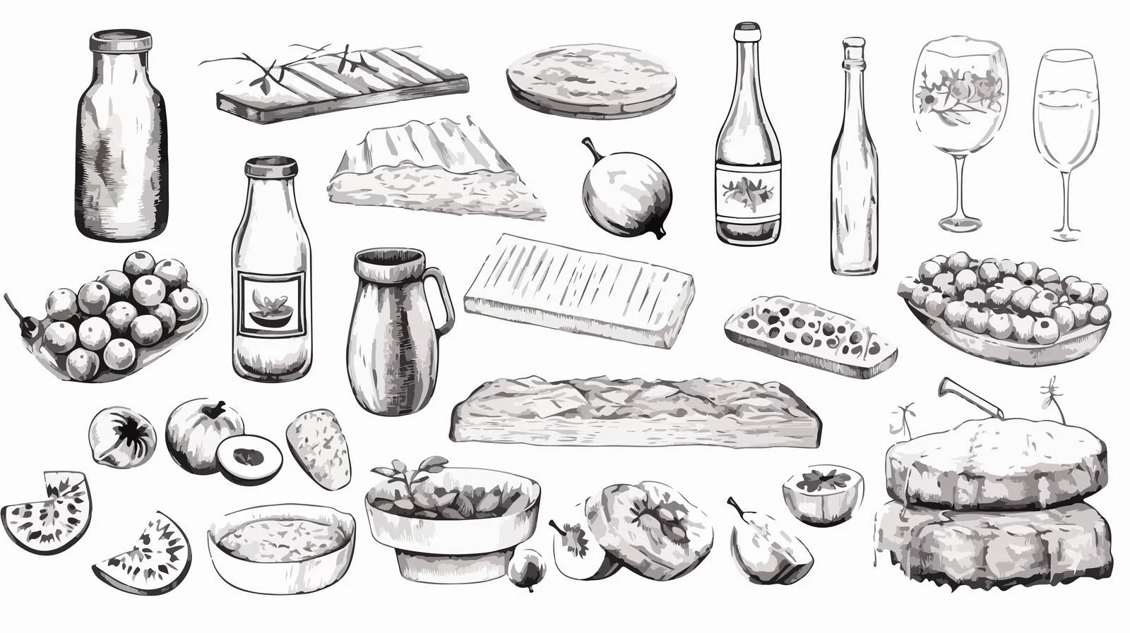 Hand-Drawn Picnic Essentials Illustration Set — free download from Dotvec