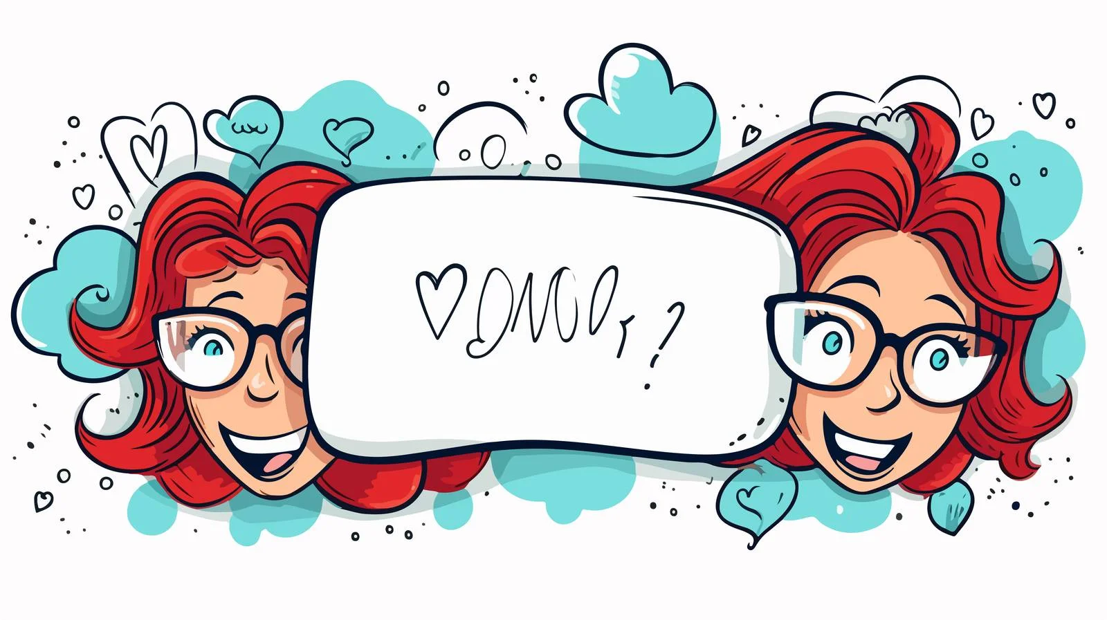 Cute Cartoon Text Box Dial Image — free download from Dotvec