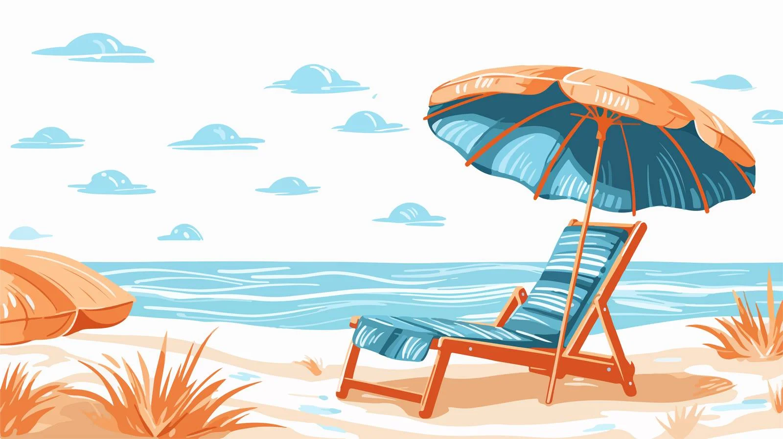 Beach Umbrella Seamless Pattern — free download from Dotvec