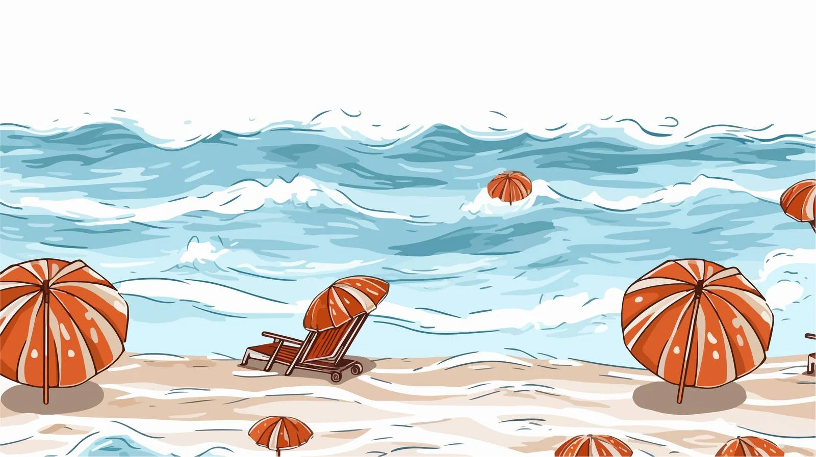 Beach Umbrella Vector Seamless Pattern — free download from Dotvec