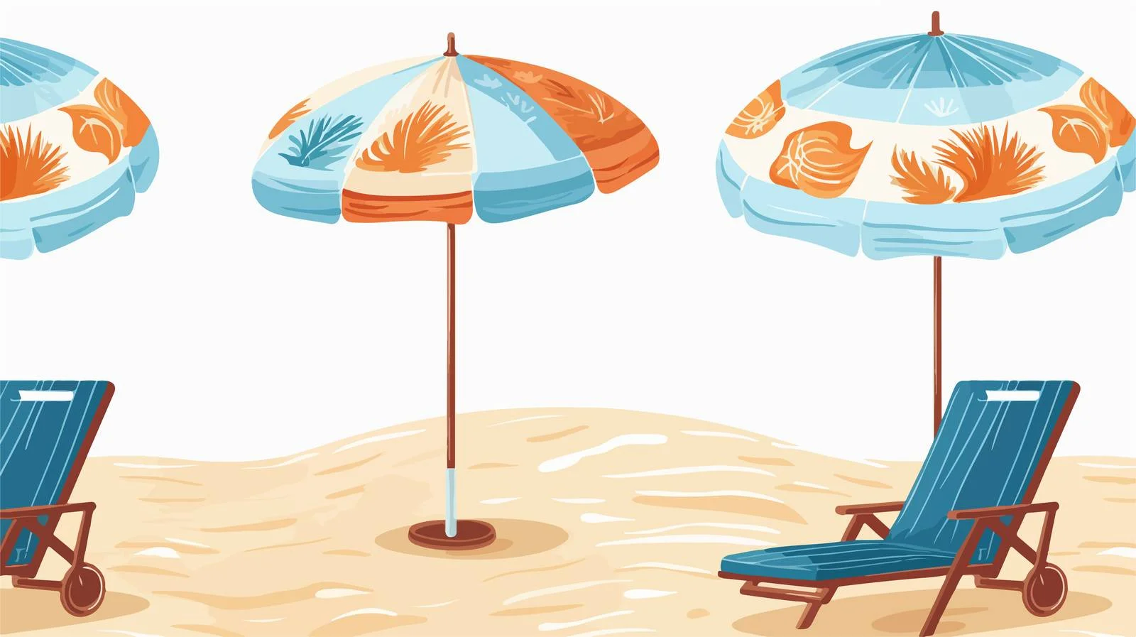 Beach Umbrella Seamless Pattern — free download from Dotvec