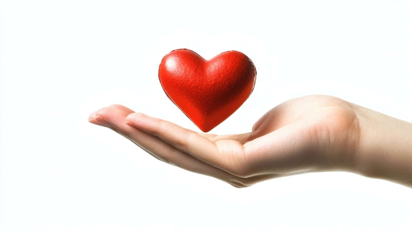 Heart Held in Hand on White Background — free download from Dotvec