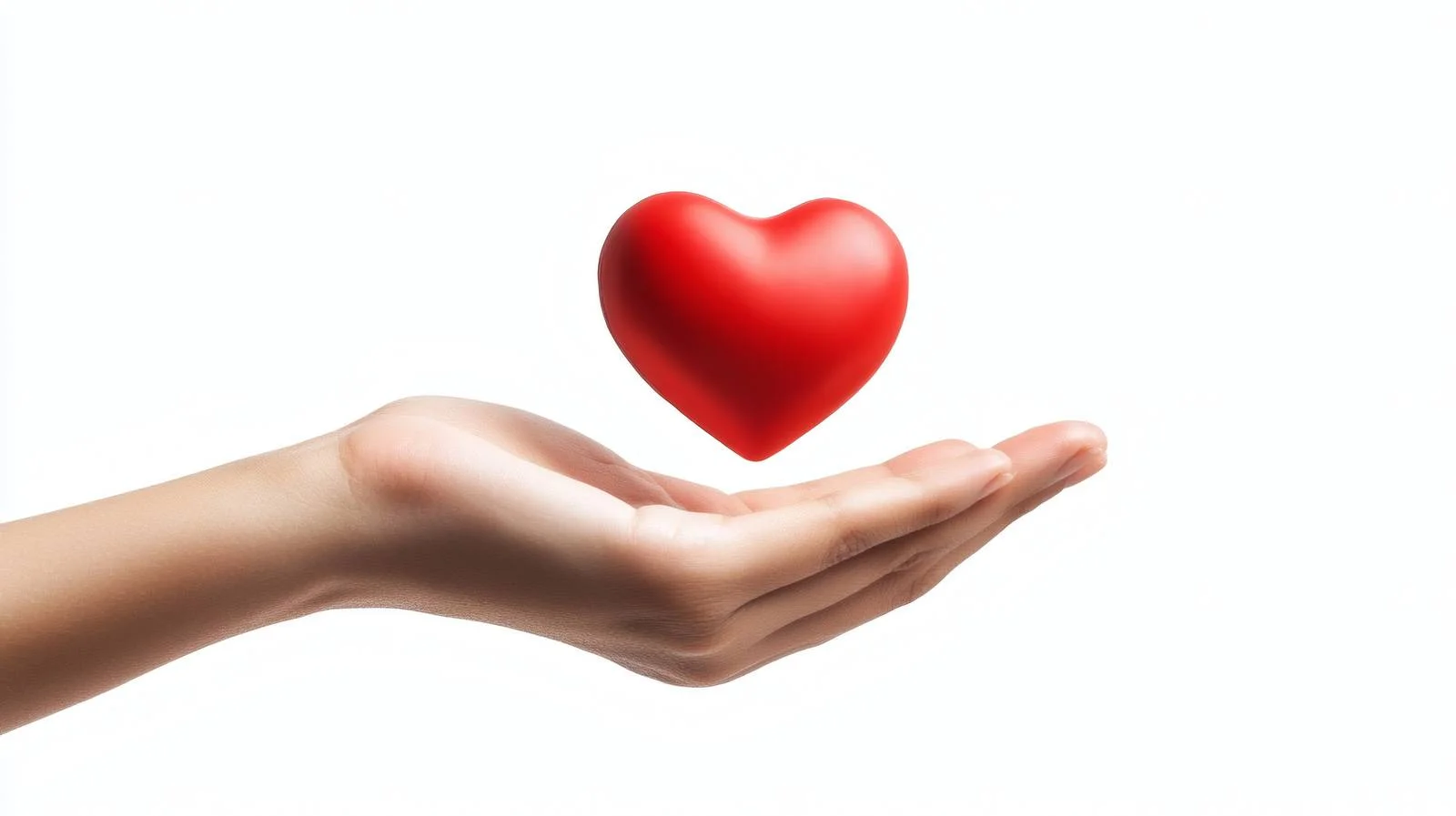 Heart held in Hand on White Background — free download from Dotvec
