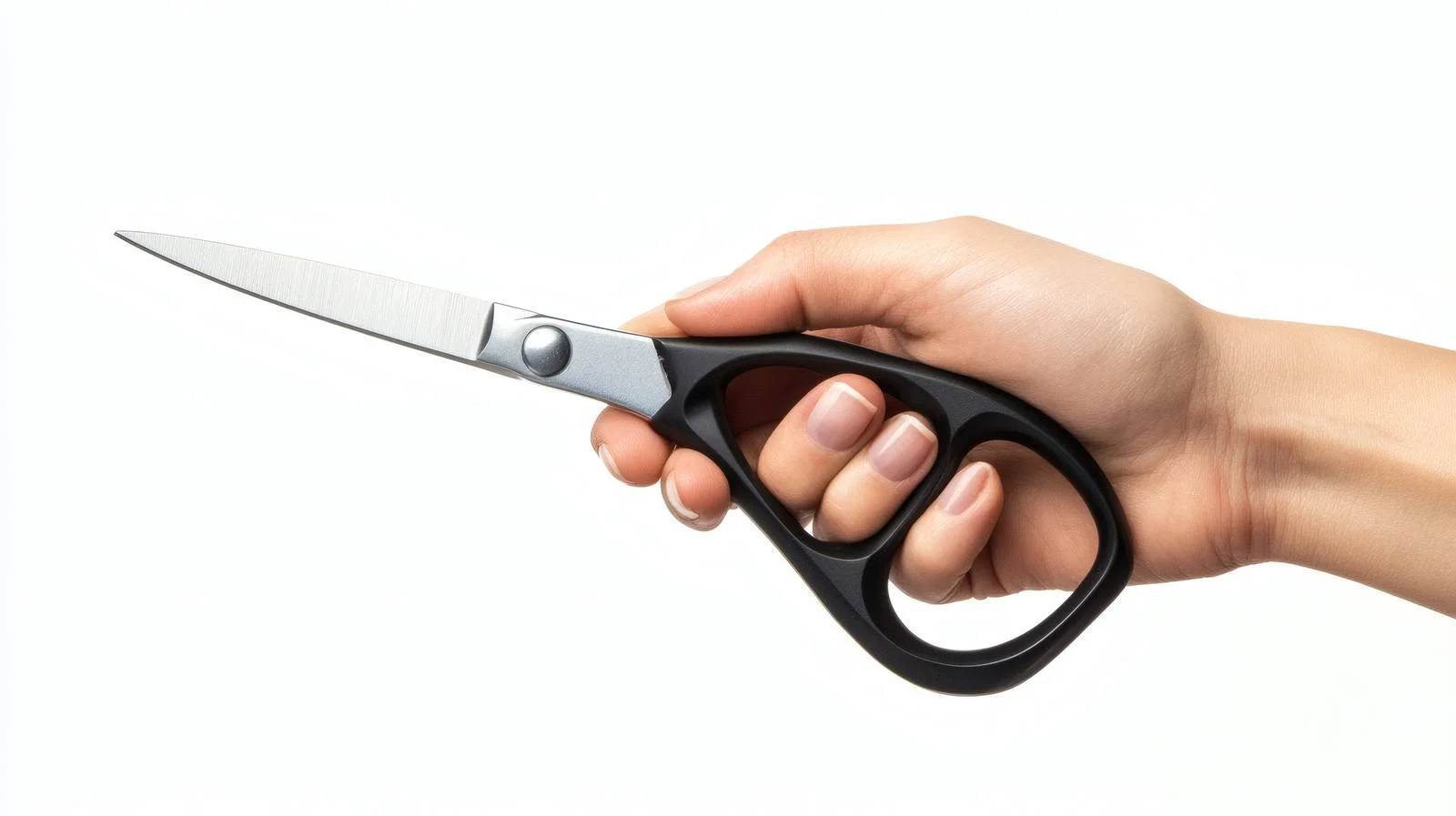 Professional Hand Holding Scissors on White — free download from Dotvec