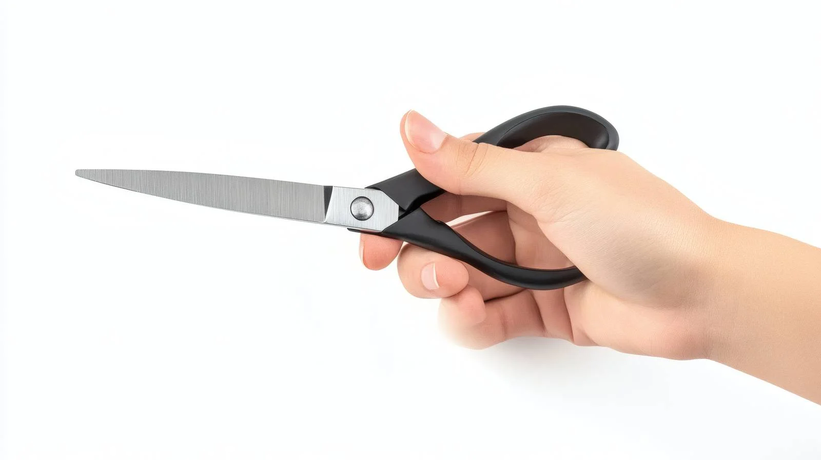 Precise Hand with Scissors on White — free download from Dotvec