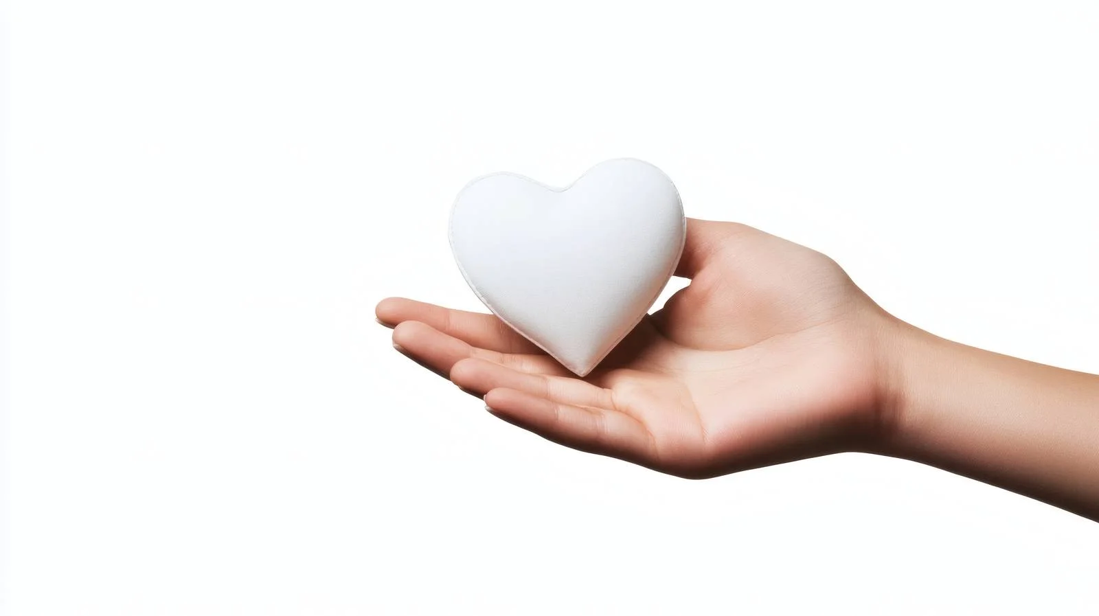 Caring Gesture with White Heart Symbol — free download from Dotvec
