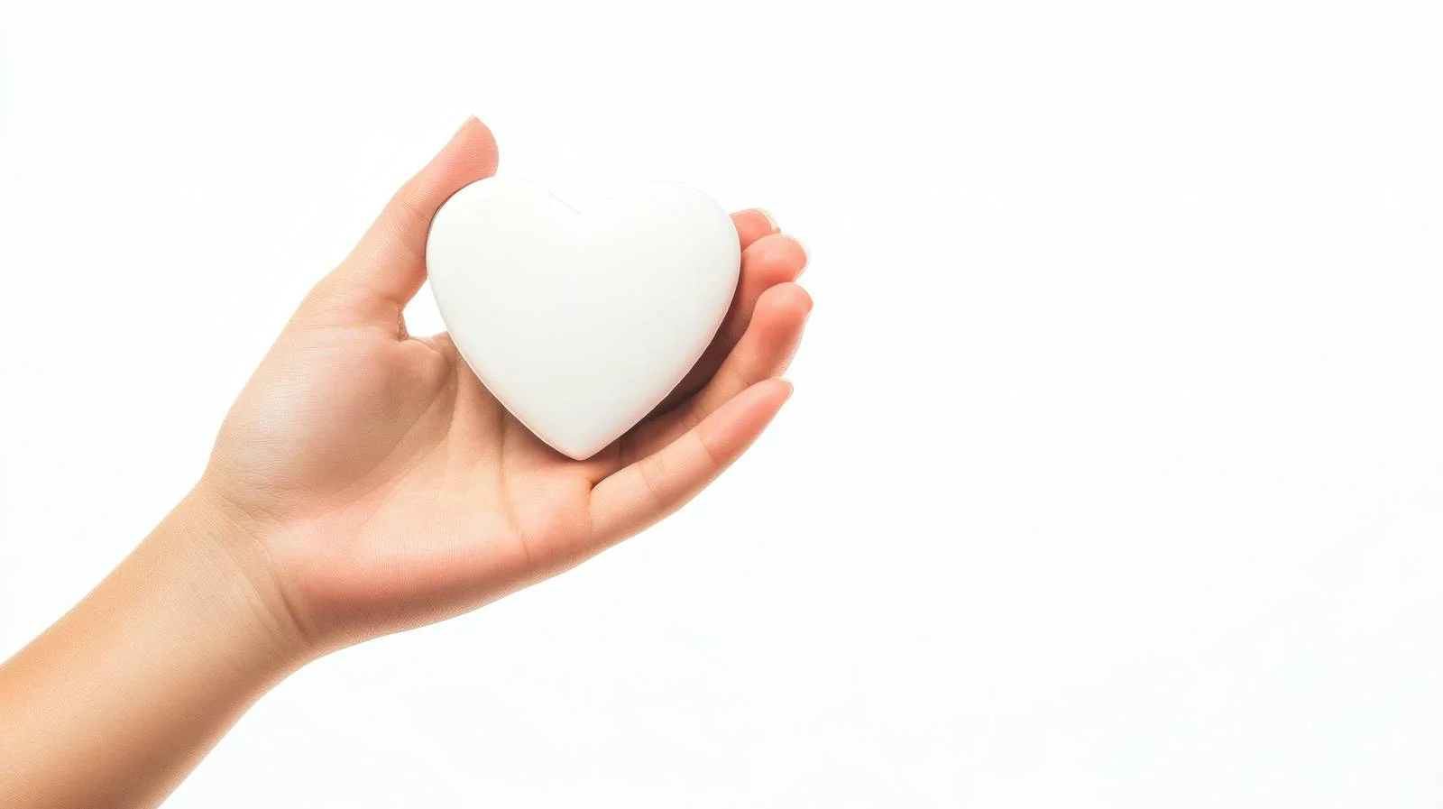 Heart Held in Hand on White Background — free download from Dotvec