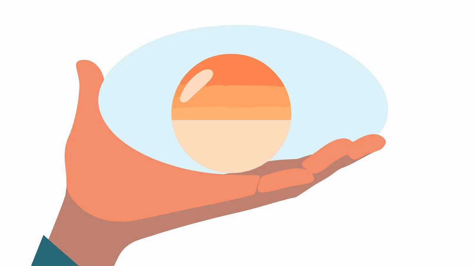 Circular geometric shape held in hand — free download from Dotvec