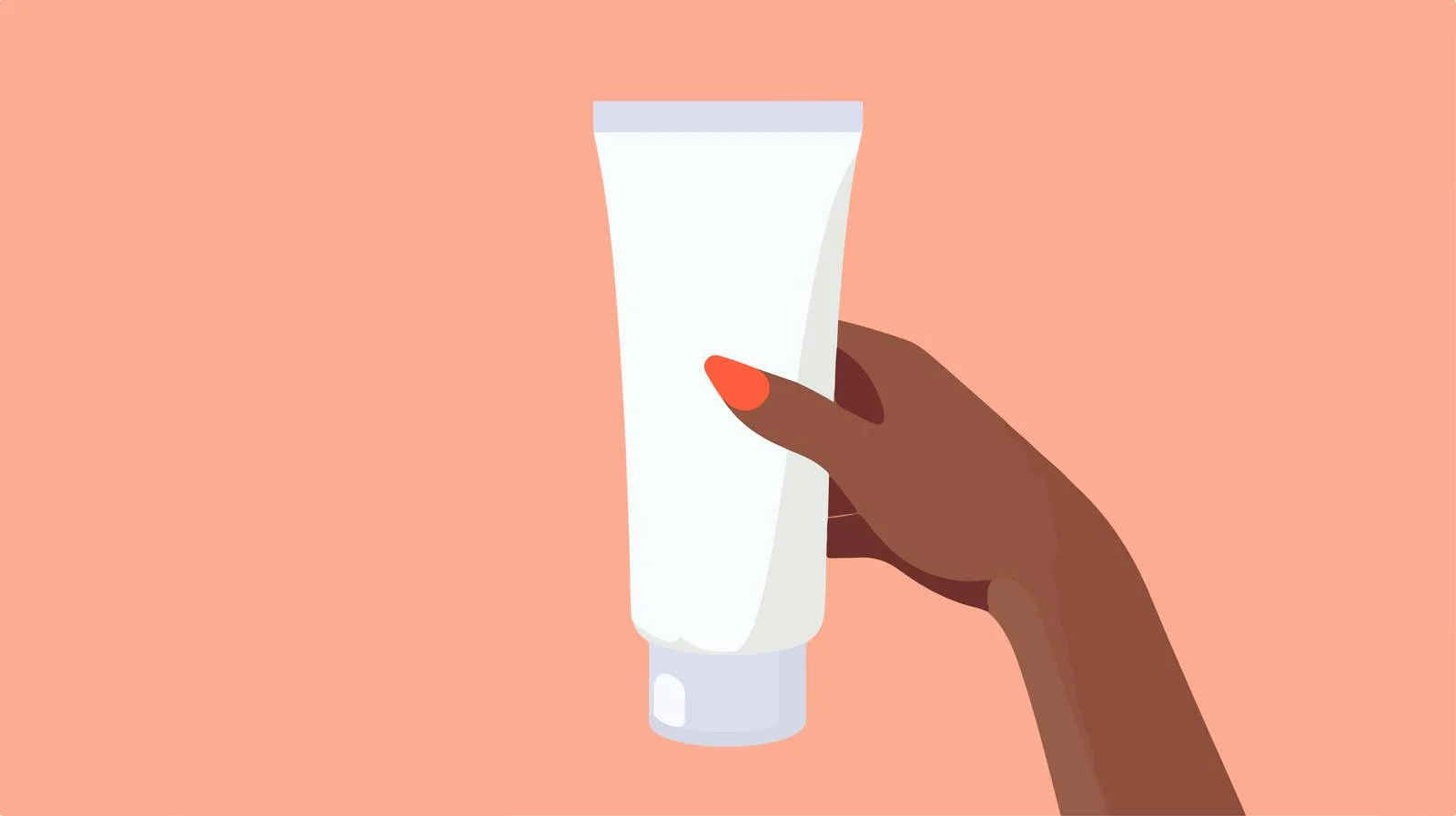 Elegant Hand Holding Cosmetic Cream Tube — free download from Dotvec