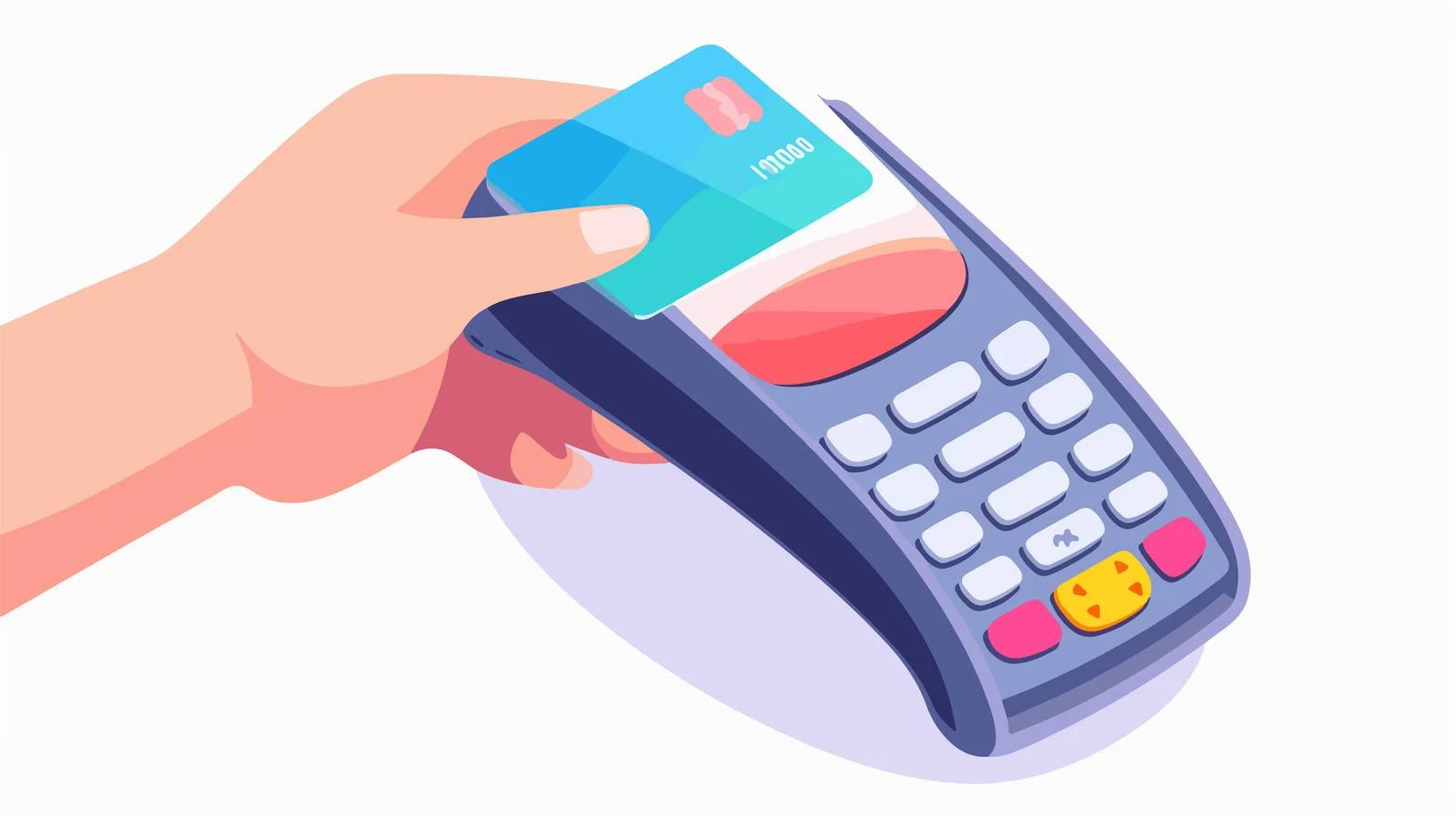 Contactless payment with credit card gesture – free contactless image from Dotvec