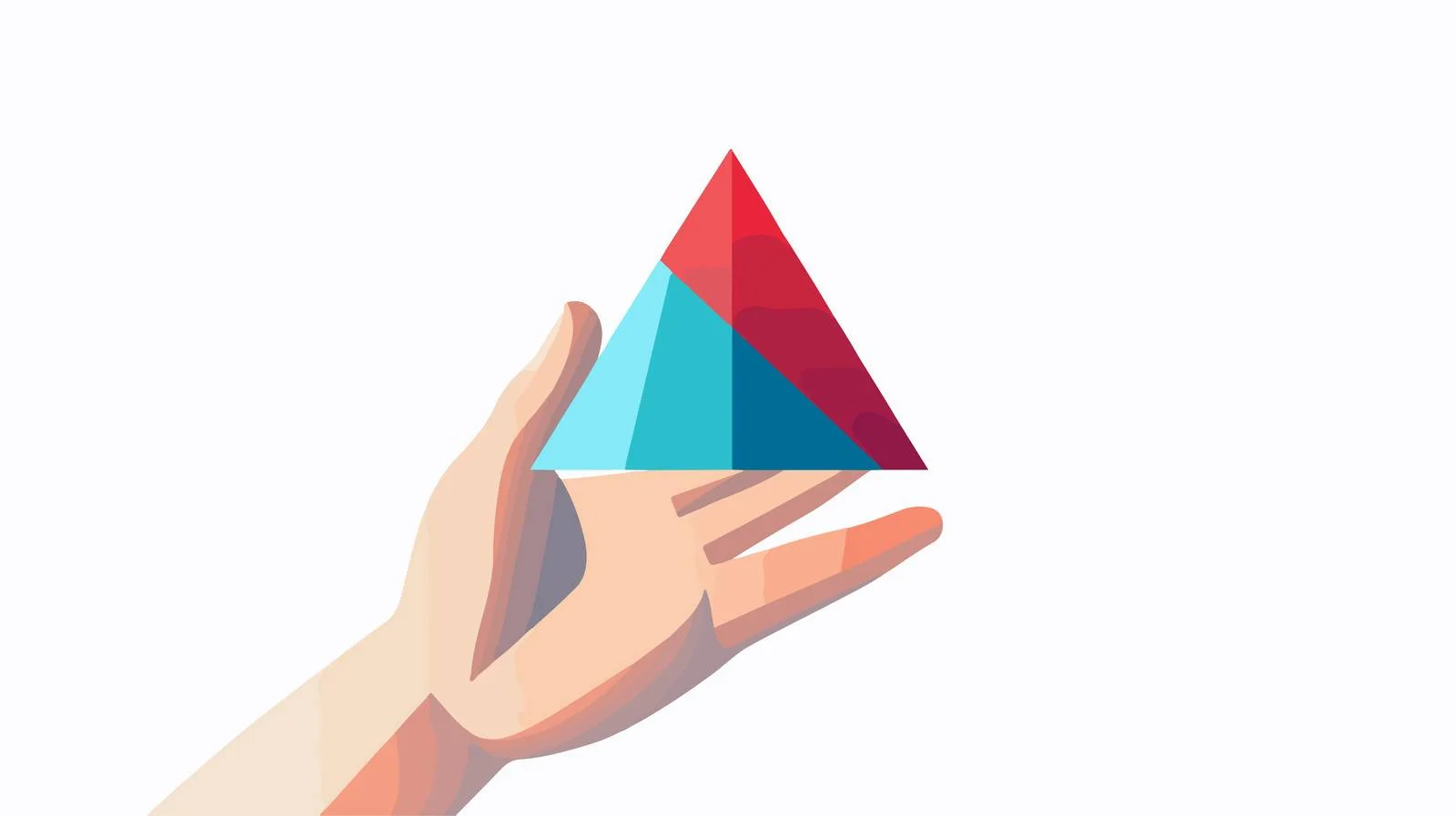 Geometry Form Triangle Held by Hand — free download from Dotvec