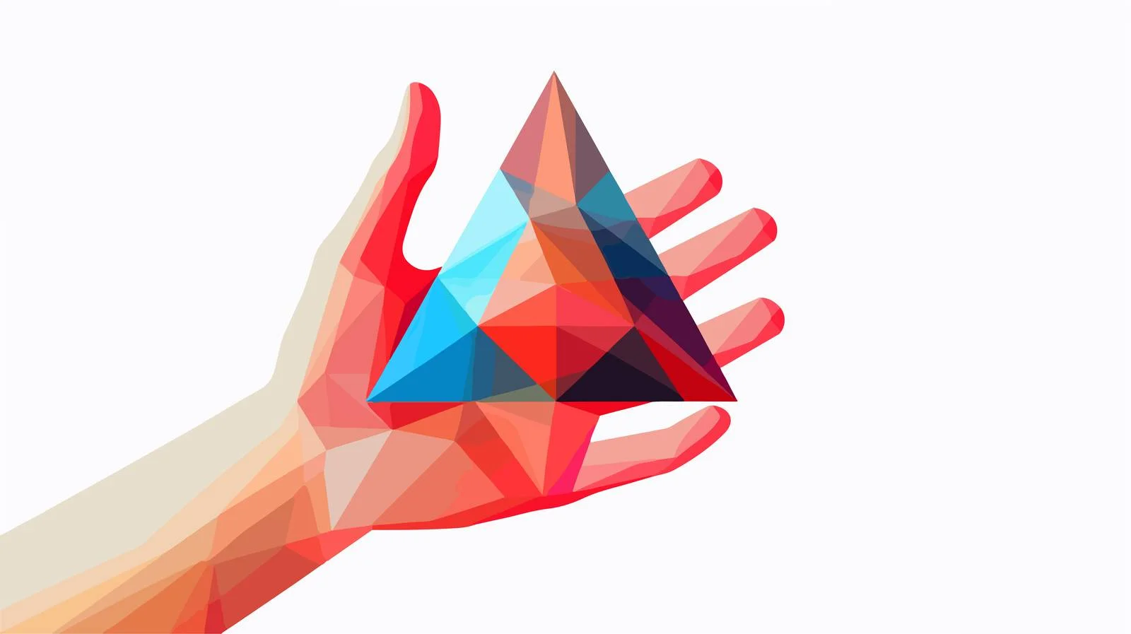Geometric Shape Held in Hand — free download from Dotvec