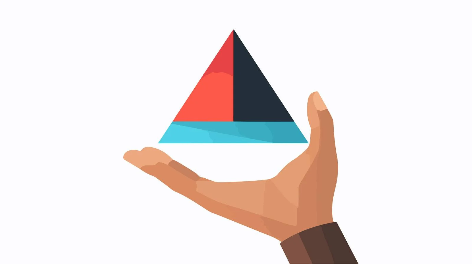 Human Hand with Triangle Geometry Figure — free download from Dotvec