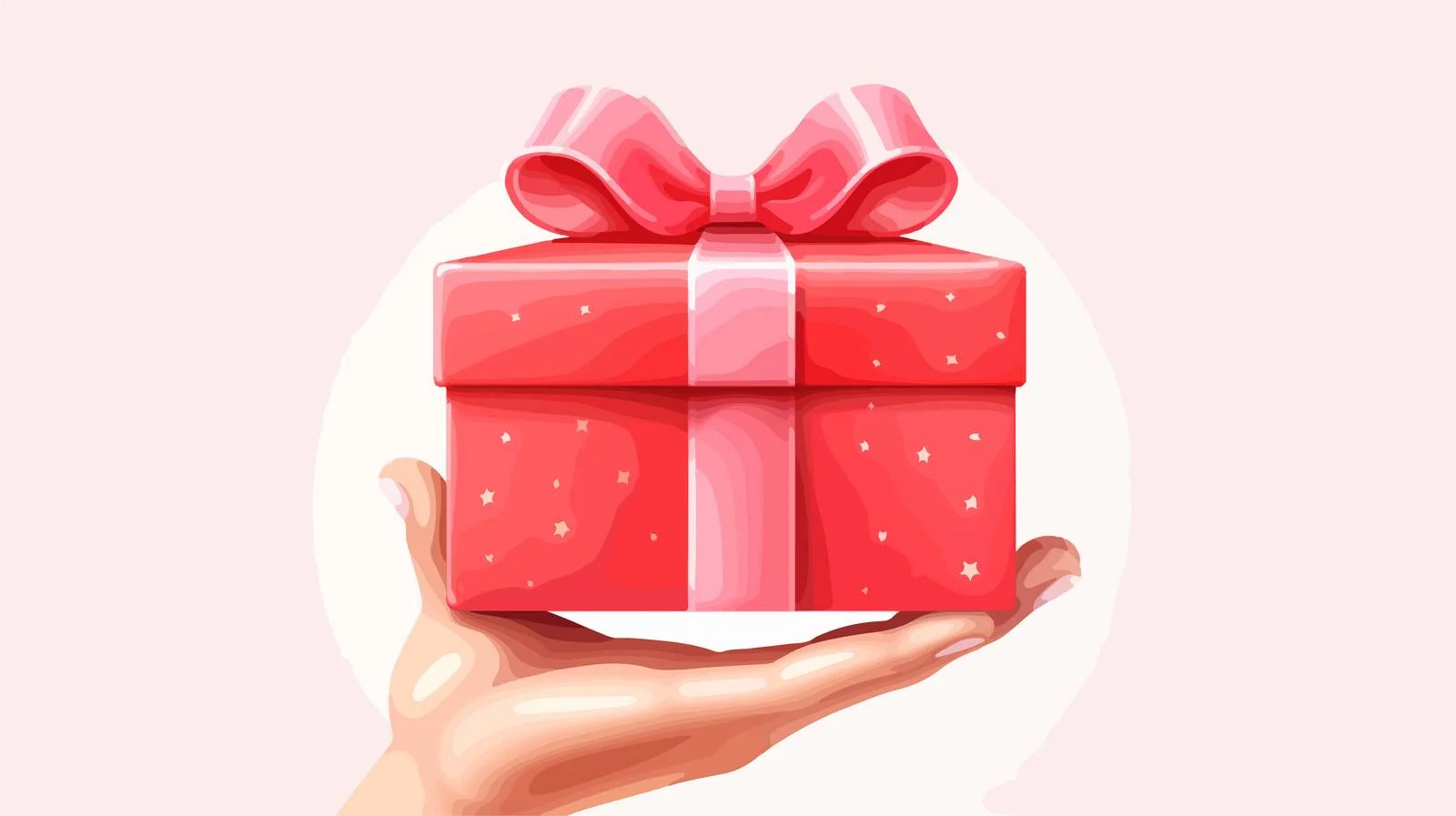 Gifting gesture with small present box — free download from Dotvec
