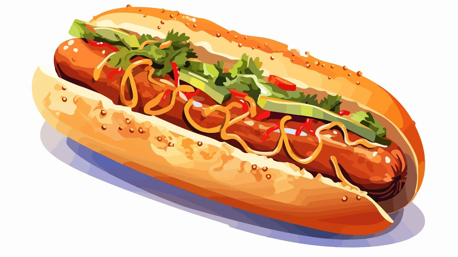Classic hot dog held on street — free download from Dotvec