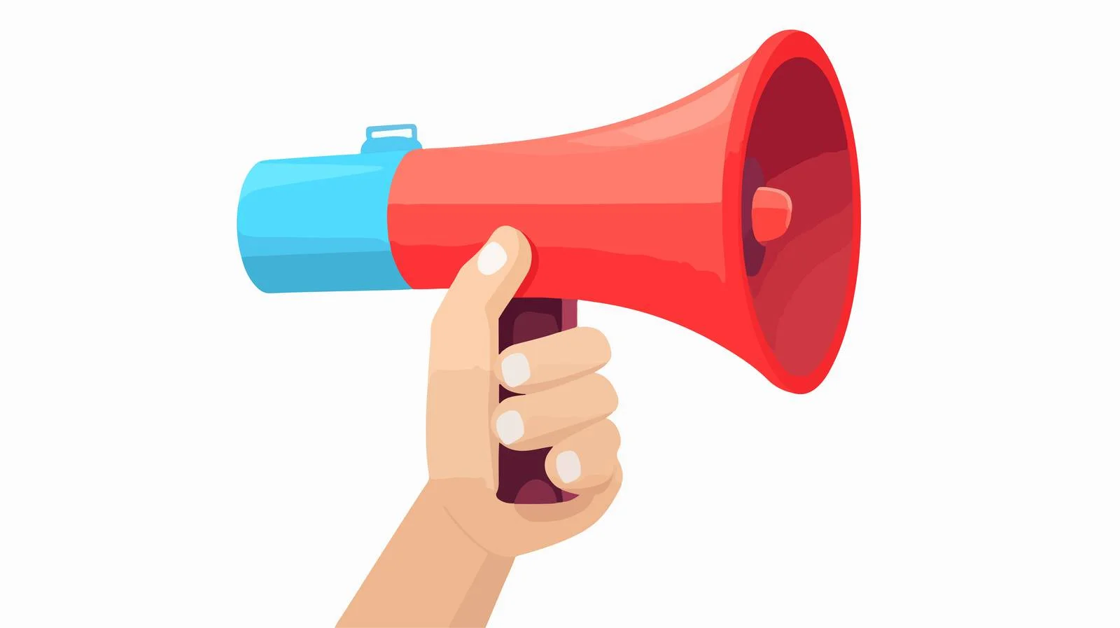 Person holding megaphone for public announcement — free download from Dotvec