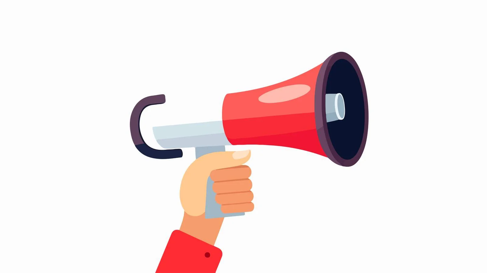 Person holding megaphone for announcement — free download from Dotvec