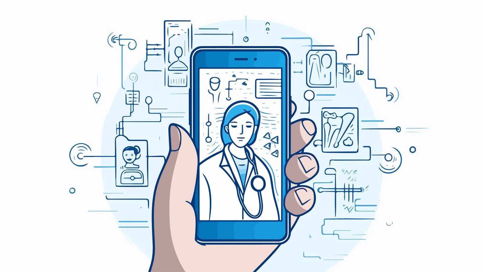 Smartphone displaying internet messages in hand — free download from Dotvec