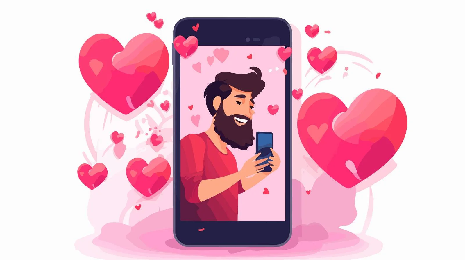 Man's Portrait on Smartphone Screen Held — free download from Dotvec