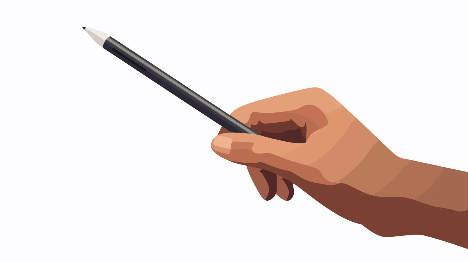 Artist's arm holding stylus for digital work — free download from Dotvec