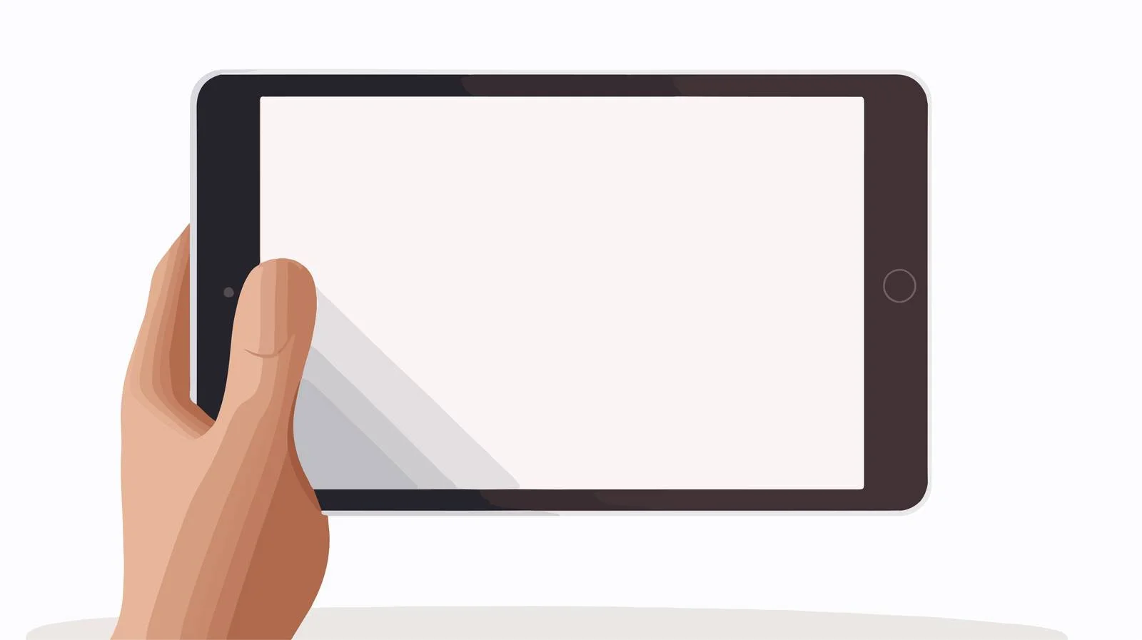 Interactive tablet screen being pressed lightly — free download from Dotvec