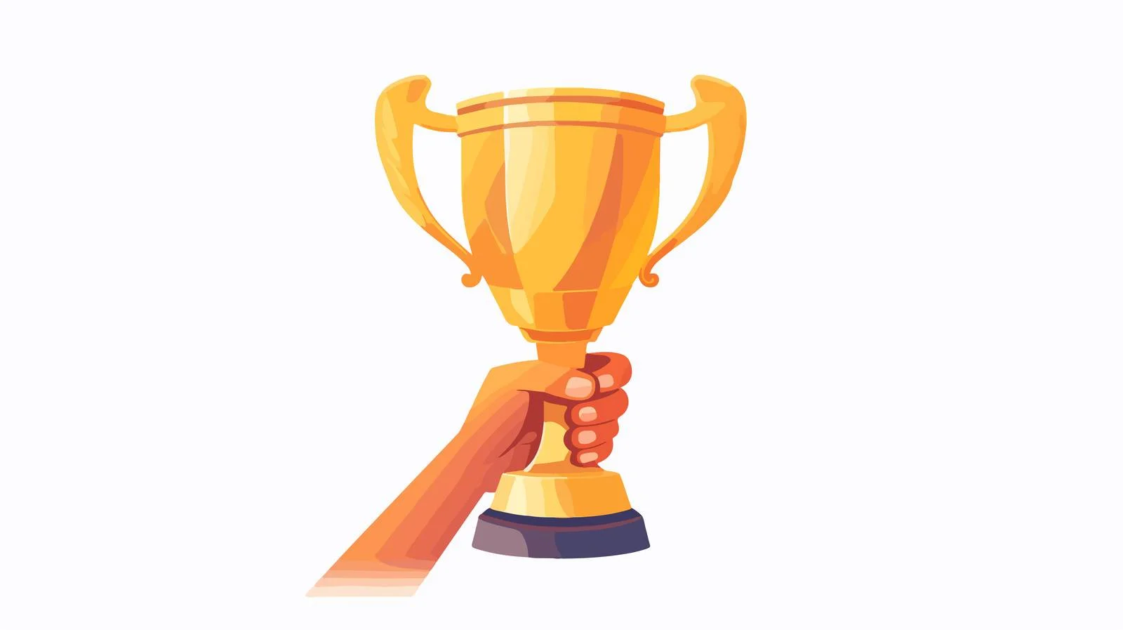 Success Achievement Cup Icon in Hand — free download from Dotvec