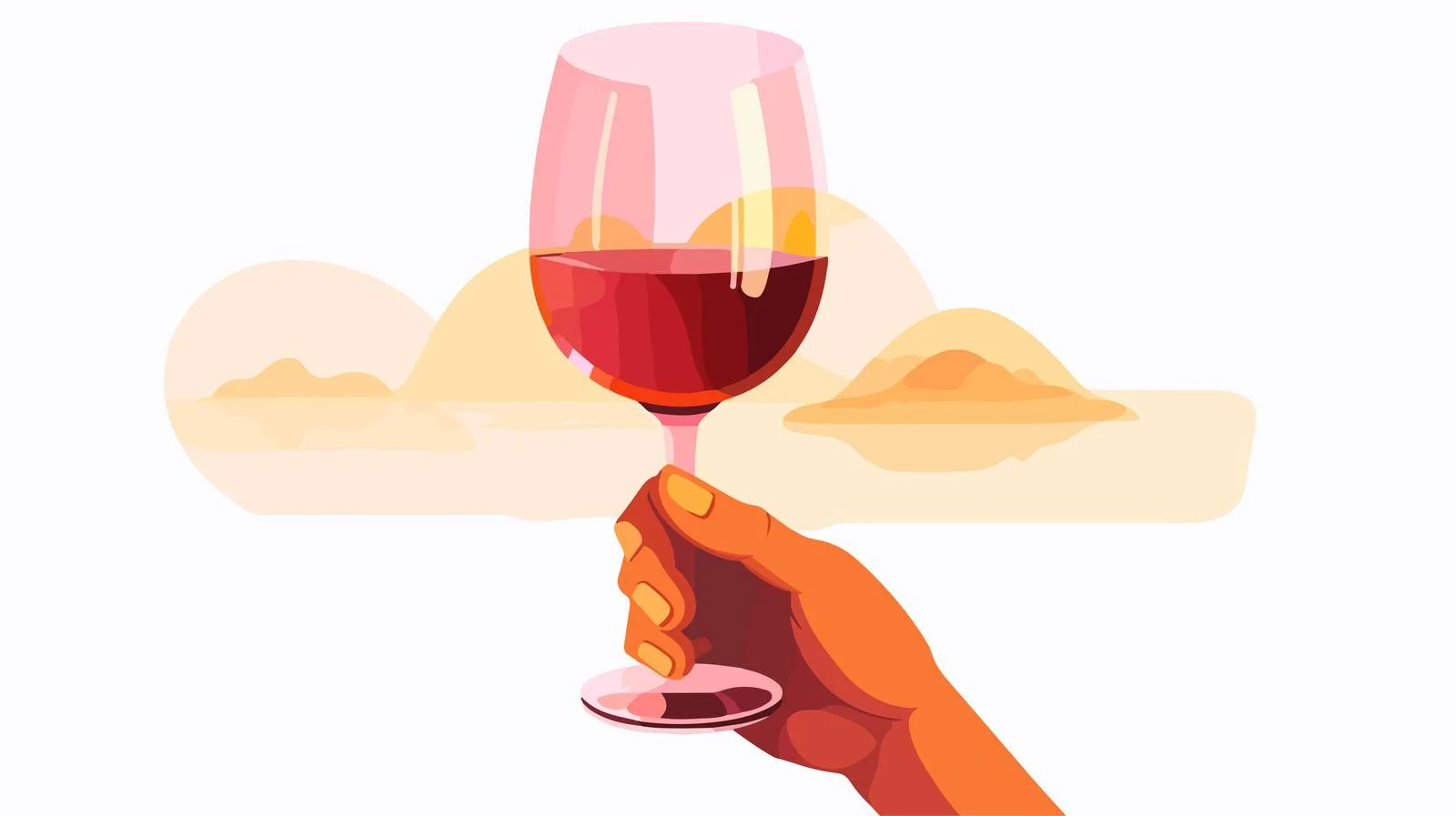 Elegant wine tasting with a hand — free download from Dotvec