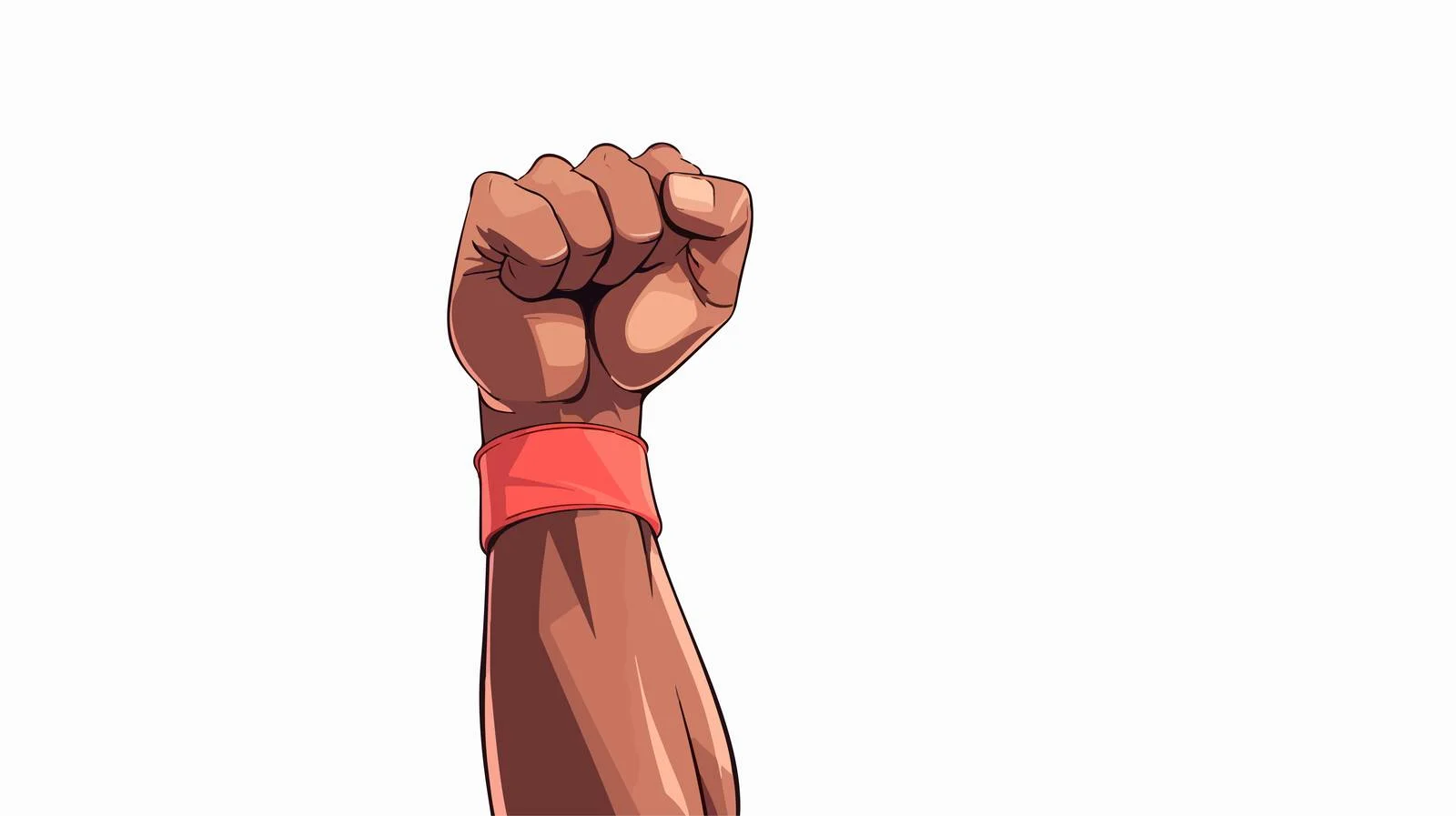 Symbolic Gesture with Clenched Fist and Bracelets — free download from Dotvec