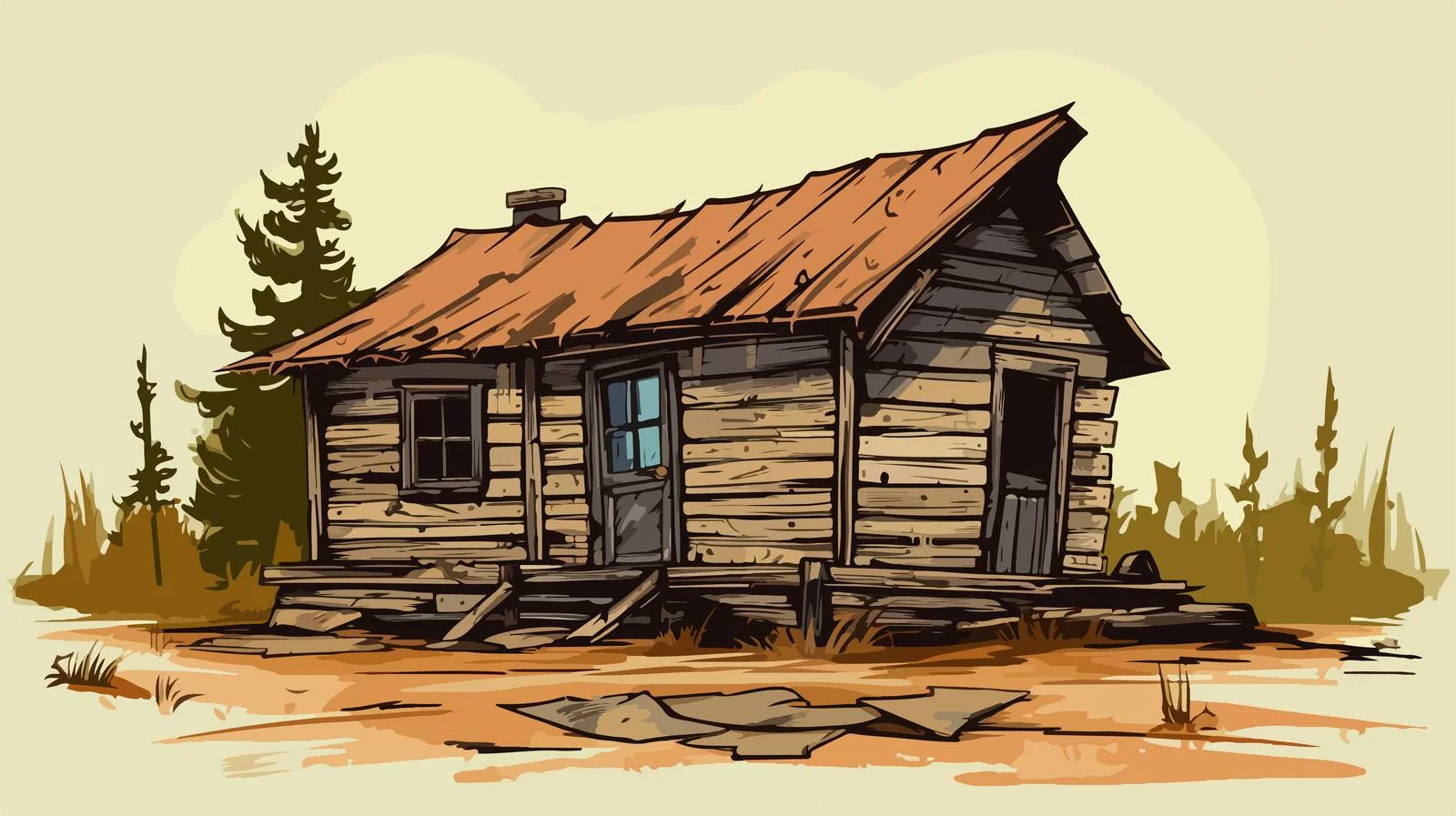 Vintage Hand Sketch on Beige Background — free download from Dotvec