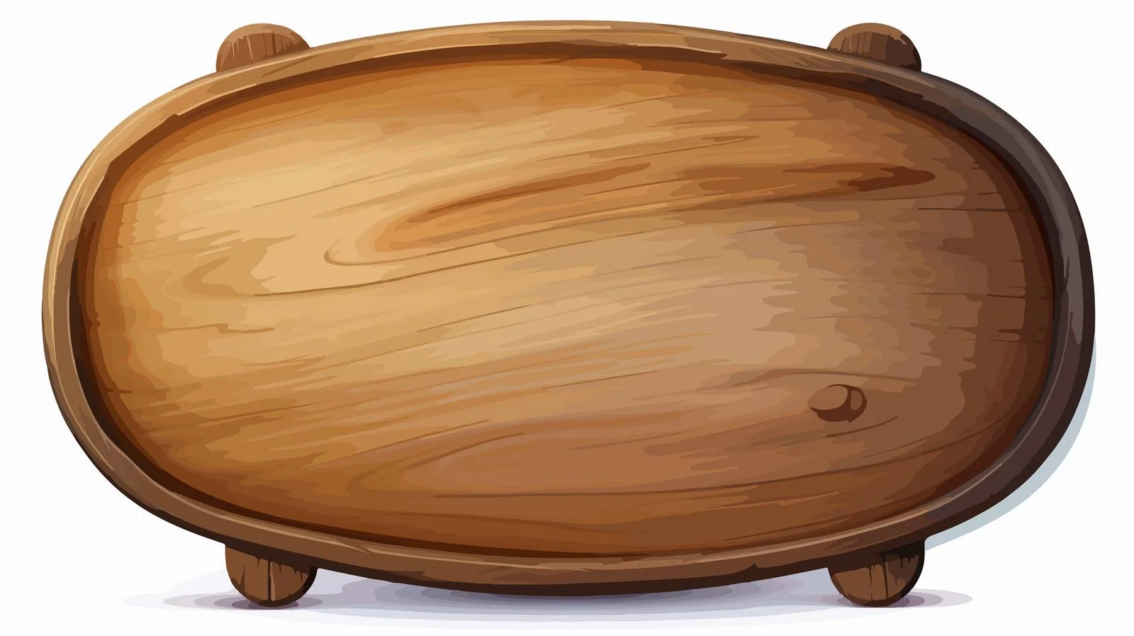 Rustic oval wooden signboard with customizable area — free download from Dotvec