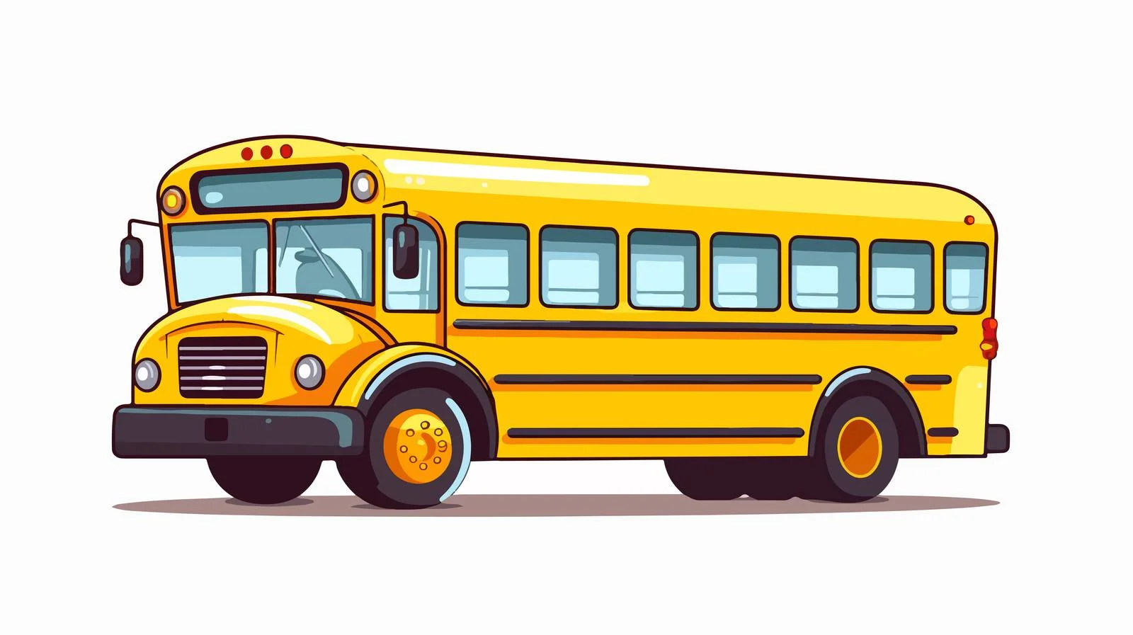 Colorful Bus Handle Cartoon Vector Illustration — free download from Dotvec