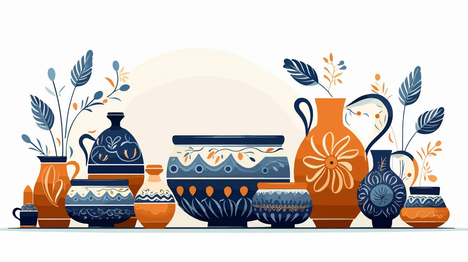Artisan Crafted Ceramics Vector Artwork — free download from Dotvec