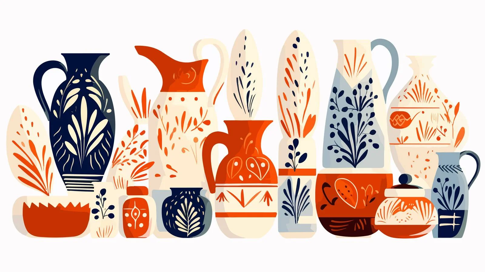 Artisanal pottery flat design illustration — free download from Dotvec