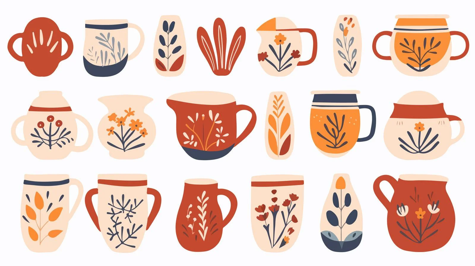 Artisanal Ceramic Flat Design Illustration Element — free download from Dotvec