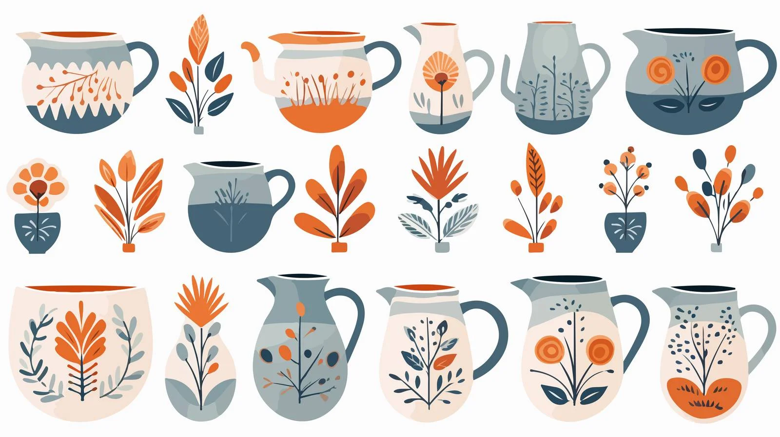 Elegant Handmade Pottery Vector Artwork — free download from Dotvec