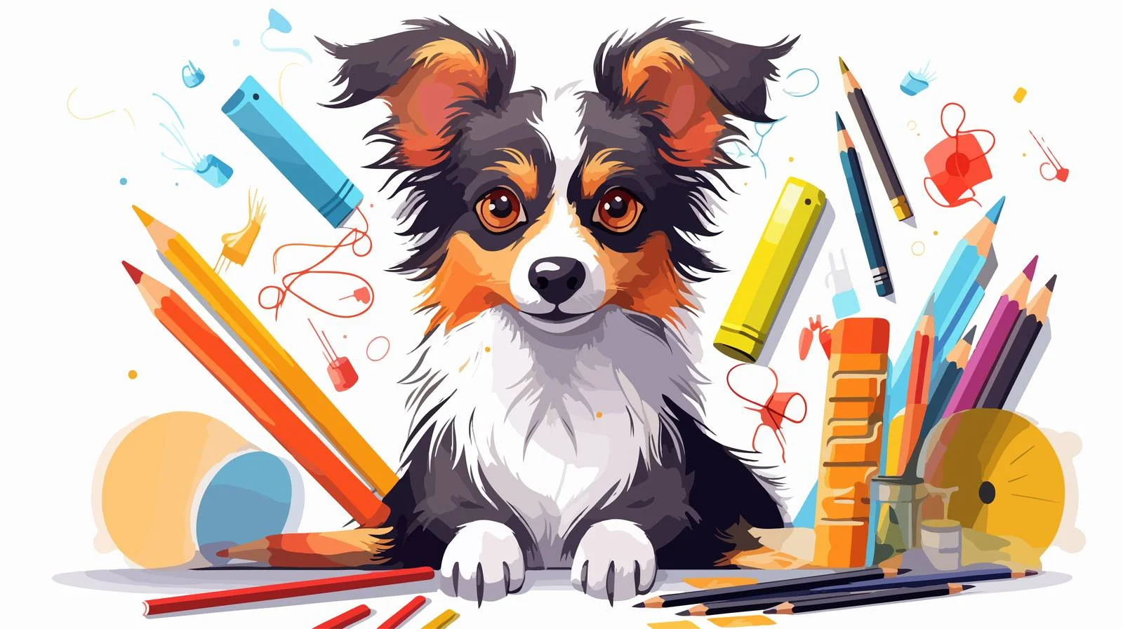 Crafting Adorable Dog Drawing with Hands — free download from Dotvec