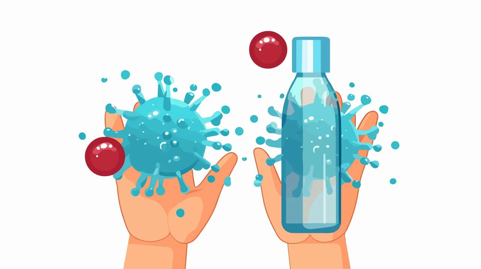Hygiene Hand Sanitizing Concept — free download from Dotvec