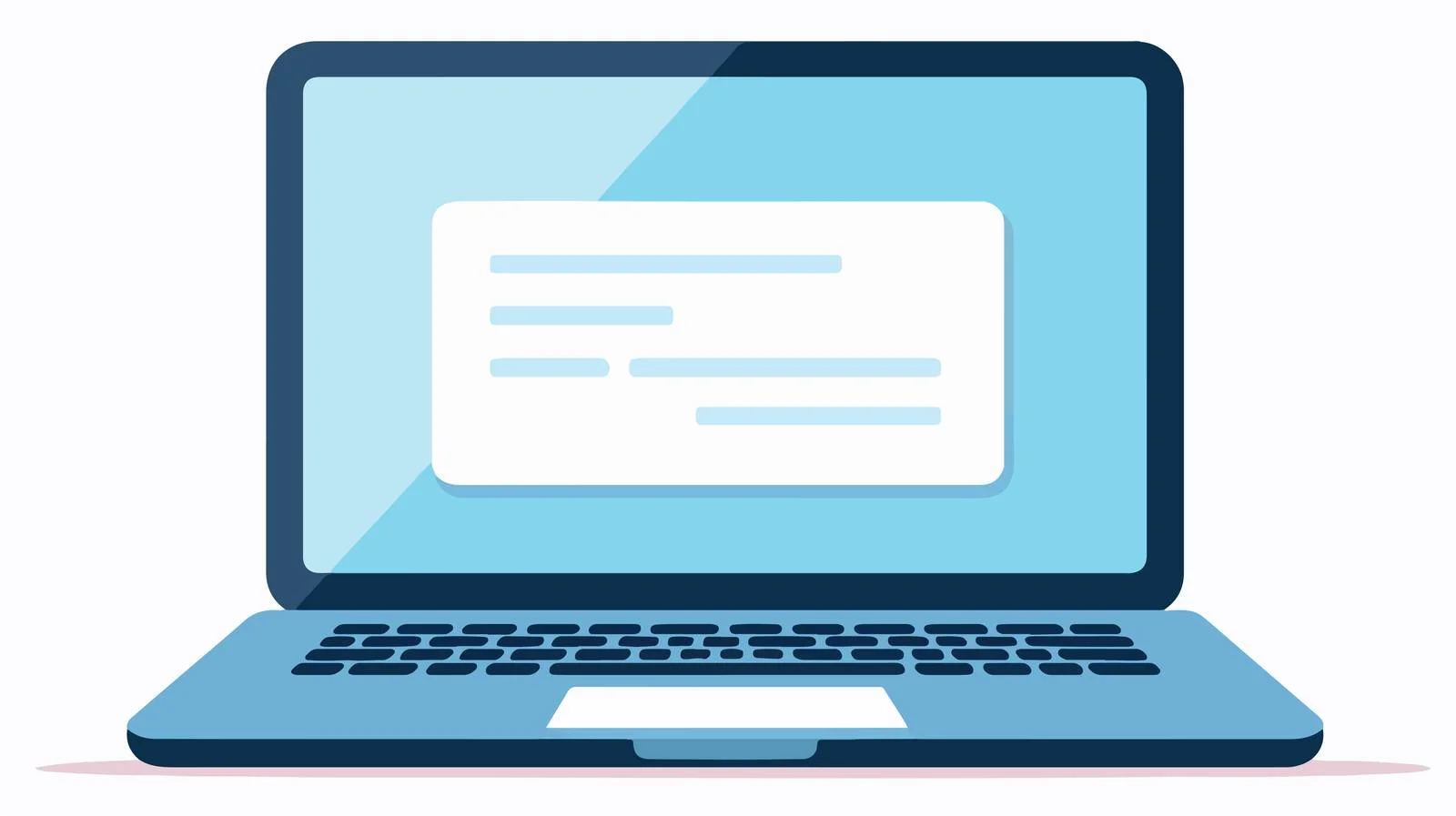 Small laptop held in hands, blank screen — free download from Dotvec