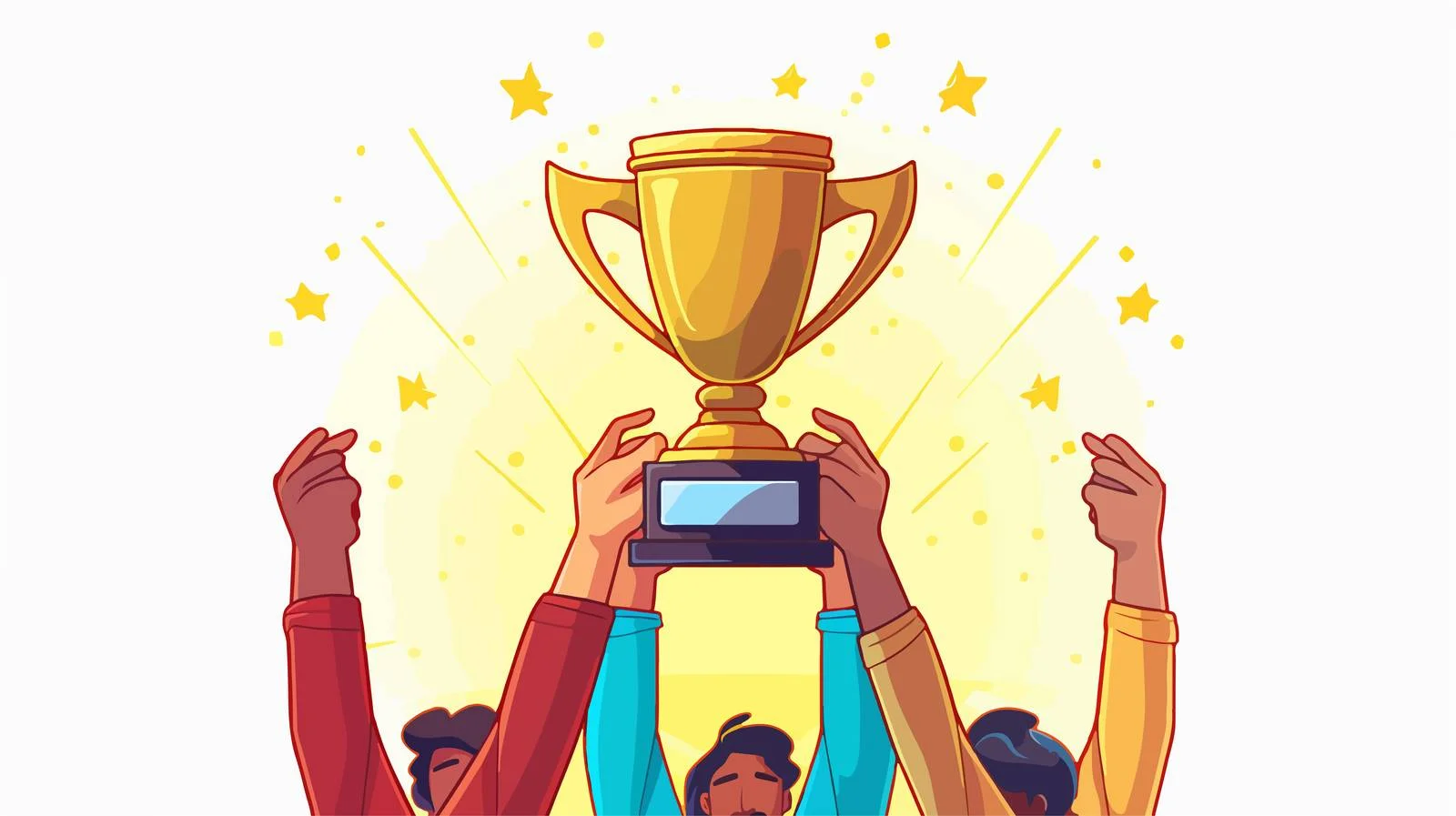 Triumphant Sports Trophy Celebration — free download from Dotvec
