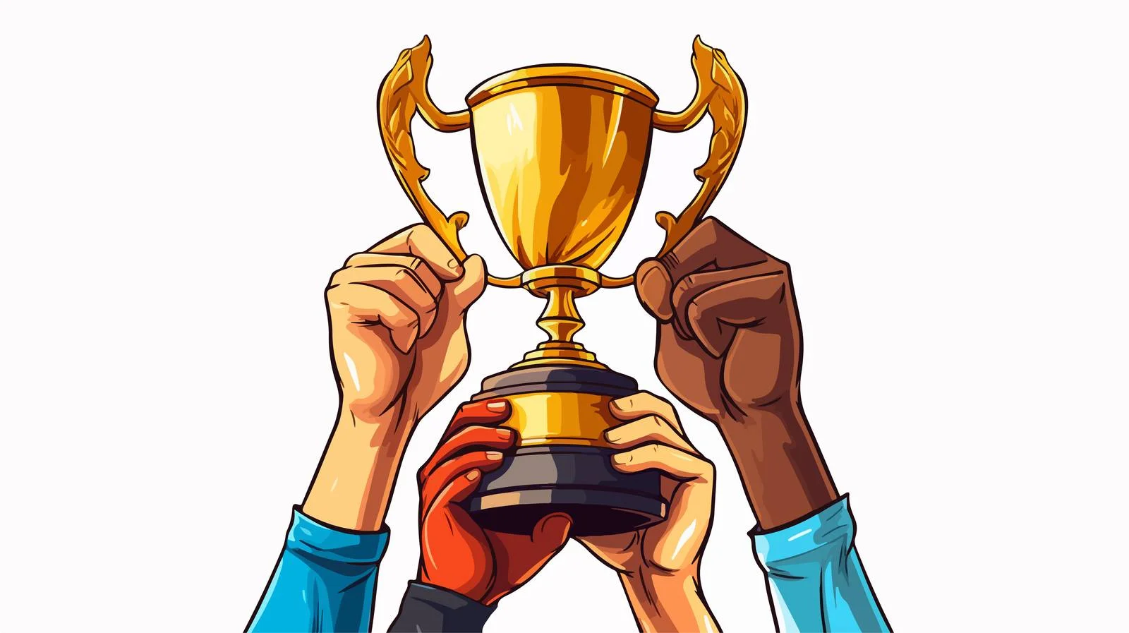 Celebratory Trophy Raise in Sport — free download from Dotvec