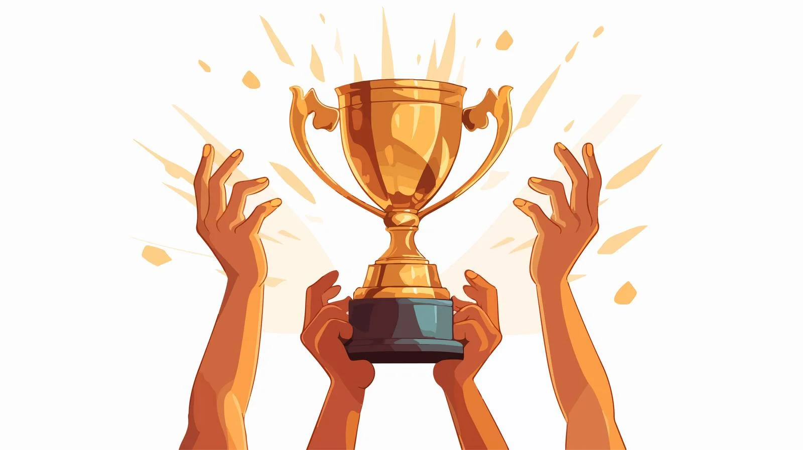 Triumphant Trophy Raise in Sports — free download from Dotvec